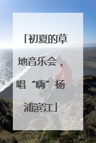 初夏的草地音乐会，唱“嗨”杨浦滨江