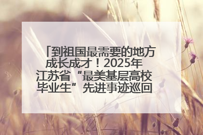 到祖国最需要的地方成长成才！2025年江苏省“最美基层高校毕业生”先进事迹巡回宣讲会在宁启动