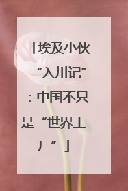 埃及小伙“入川记”：中国不只是“世界工厂”