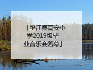 垫江县高安小学2019级毕业音乐会落幕