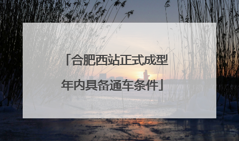 合肥西站正式成型 年内具备通车条件
