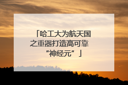 哈工大为航天国之重器打造高可靠“神经元”