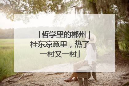 哲学里的郴州｜桂东凉意里，热了一村又一村
