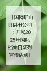 国网确山县供电公司：开展2025年国际档案日系列宣传活动