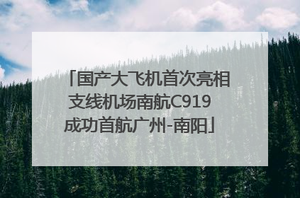 国产大飞机首次亮相支线机场南航C919成功首航广州-南阳