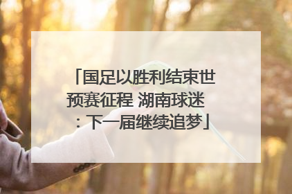 国足以胜利结束世预赛征程 湖南球迷：下一届继续追梦