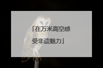 在万米高空感受非遗魅力