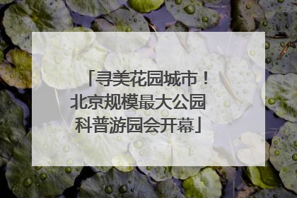 寻美花园城市！北京规模最大公园科普游园会开幕