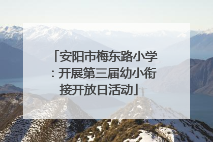安阳市梅东路小学：开展第三届幼小衔接开放日活动