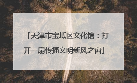 天津市宝坻区文化馆：打开一扇传播文明新风之窗