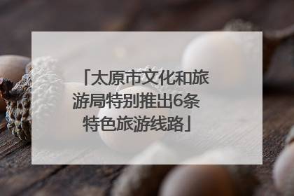 太原市文化和旅游局特别推出6条特色旅游线路