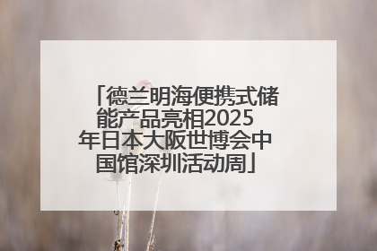 德兰明海便携式储能产品亮相2025年日本大阪世博会中国馆深圳活动周