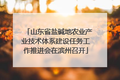 山东省盐碱地农业产业技术体系建设任务工作推进会在滨州召开