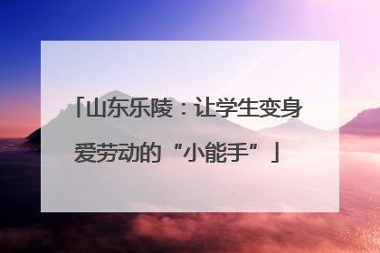 山东乐陵：让学生变身爱劳动的“小能手”