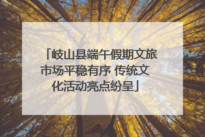 岐山县端午假期文旅市场平稳有序 传统文化活动亮点纷呈