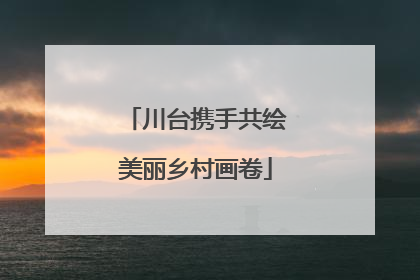 川台携手共绘美丽乡村画卷