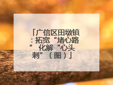 广信区田墩镇：拓宽“堵心路” 化解“心头刺”（图）