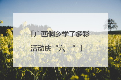 广西侗乡学子多彩活动庆“六一”