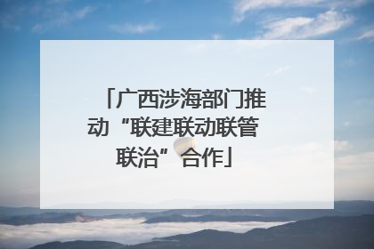 广西涉海部门推动“联建联动联管联治”合作