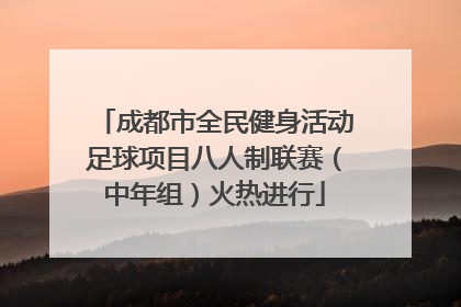 成都市全民健身活动足球项目八人制联赛（中年组）火热进行
