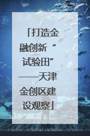 打造金融创新“试验田”——天津金创区建设观察