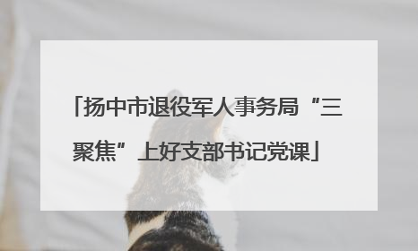 扬中市退役军人事务局“三聚焦”上好支部书记党课