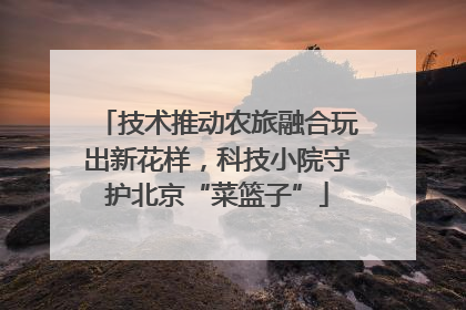 技术推动农旅融合玩出新花样，科技小院守护北京“菜篮子”