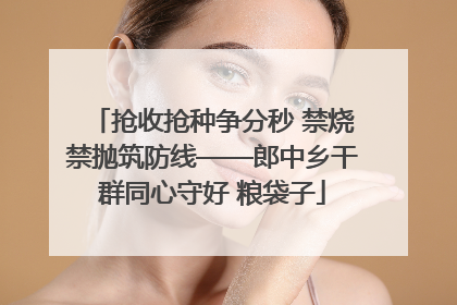 抢收抢种争分秒 禁烧禁抛筑防线——郎中乡干群同心守好 粮袋子