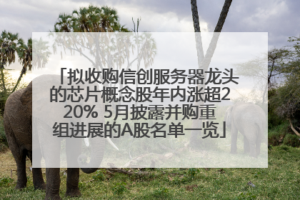 拟收购信创服务器龙头的芯片概念股年内涨超220% 5月披露并购重组进展的A股名单一览