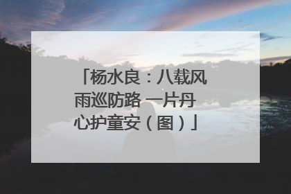 杨水良：八载风雨巡防路 一片丹心护童安（图）