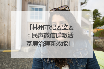 林州市纪委监委：民声微信群激活基层治理新效能