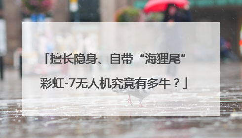 擅长隐身、自带“海狸尾” 彩虹-7无人机究竟有多牛？
