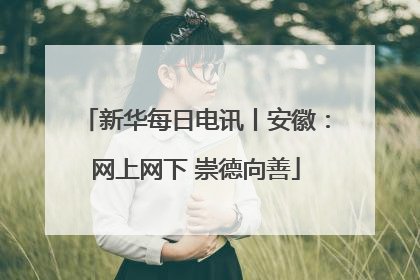新华每日电讯丨安徽：网上网下 崇德向善