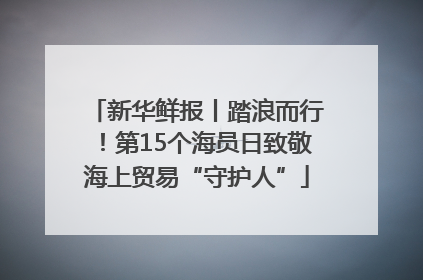 新华鲜报丨踏浪而行！第15个海员日致敬海上贸易“守护人”