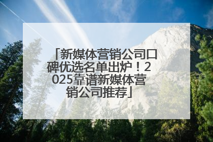 新媒体营销公司口碑优选名单出炉！2025靠谱新媒体营销公司推荐