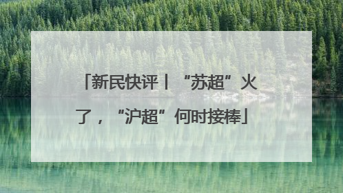 新民快评丨“苏超”火了，“沪超”何时接棒