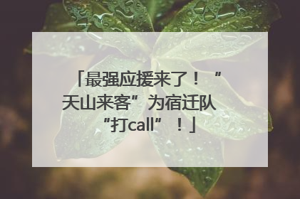 最强应援来了！“天山来客”为宿迁队“打call”！