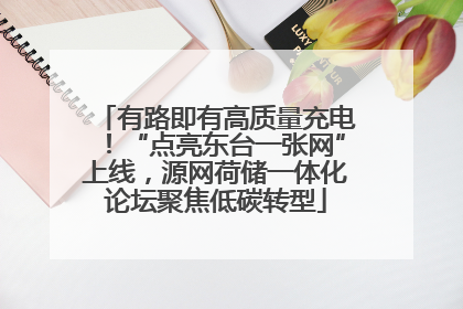 有路即有高质量充电！“点亮东台一张网”上线，源网荷储一体化论坛聚焦低碳转型