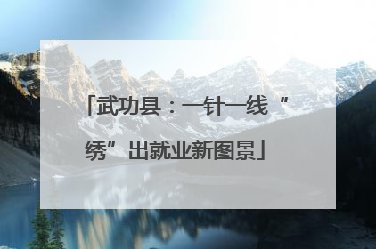 武功县：一针一线“绣”出就业新图景