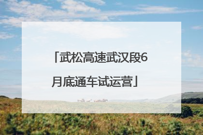 武松高速武汉段6月底通车试运营