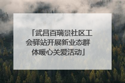 武昌百瑞景社区工会驿站开展新业态群体暖心关爱活动