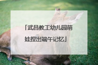 武昌教工幼儿园萌娃捏出端午记忆