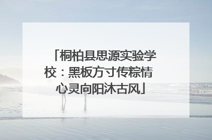 桐柏县思源实验学校：黑板方寸传粽情 心灵向阳沐古风