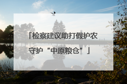 检察建议助打假护农守护“中原粮仓”