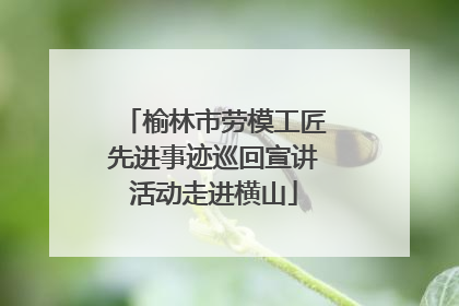榆林市劳模工匠先进事迹巡回宣讲活动走进横山