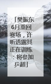 樊振东6月重回赛场，许昕透露其正在训练：将参加乒超