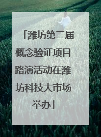 潍坊第二届概念验证项目路演活动在潍坊科技大市场举办