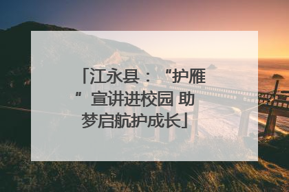 江永县：“护雁”宣讲进校园 助梦启航护成长