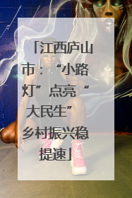 江西庐山市：“小路灯”点亮“大民生” 乡村振兴稳提速