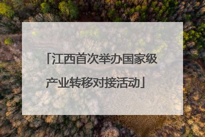 江西首次举办国家级产业转移对接活动
